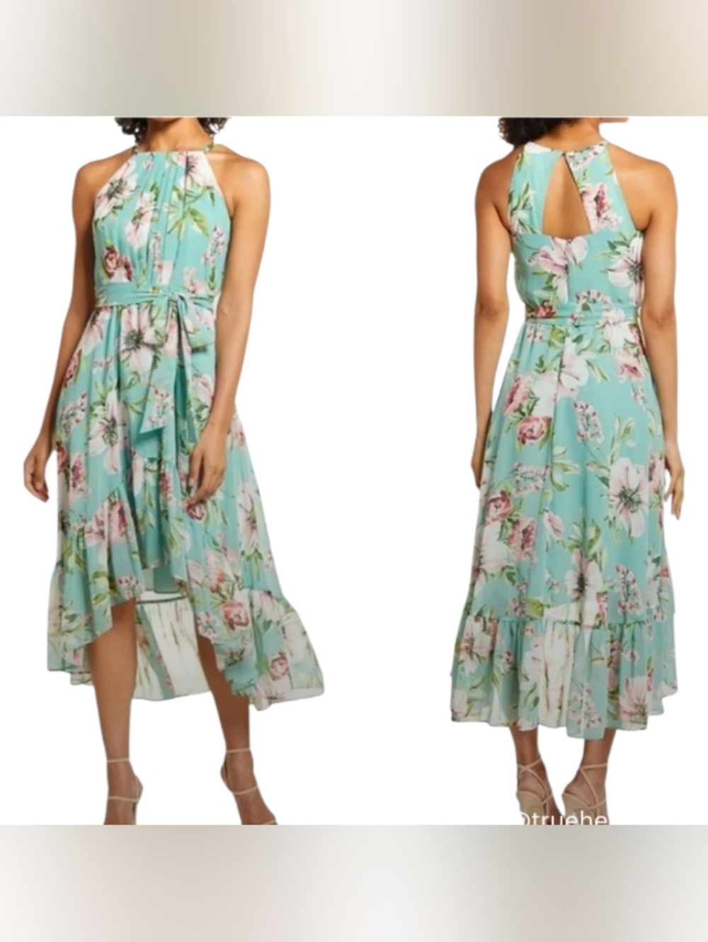 Vince Camuto Hi-Lo Ruffled Maxi Dress